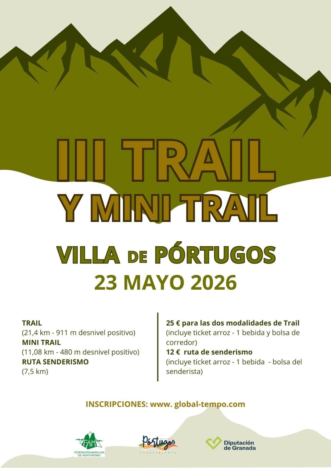 III TRAIL Y MINI TRAIL VILLA DE P�RTUGOS - CIRCUITO CXM DIPUTACI�N DE GRANADA